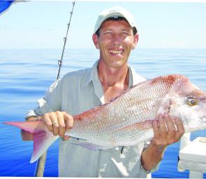 Graham Edmunds caught this very early snapper near the Keppels.